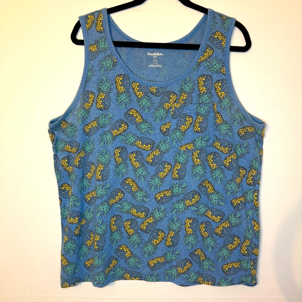 Goodfellow & Co. Blue Tank Top with Pineapples. A6